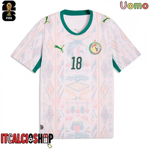Senegal Ismaila Sarr #18 Prima Maglia Mondiali 2026 Manica Corta